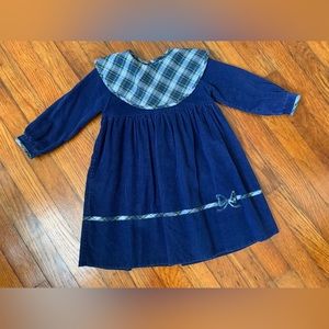 Vintage courtoroy dress with plaid collar size 4T